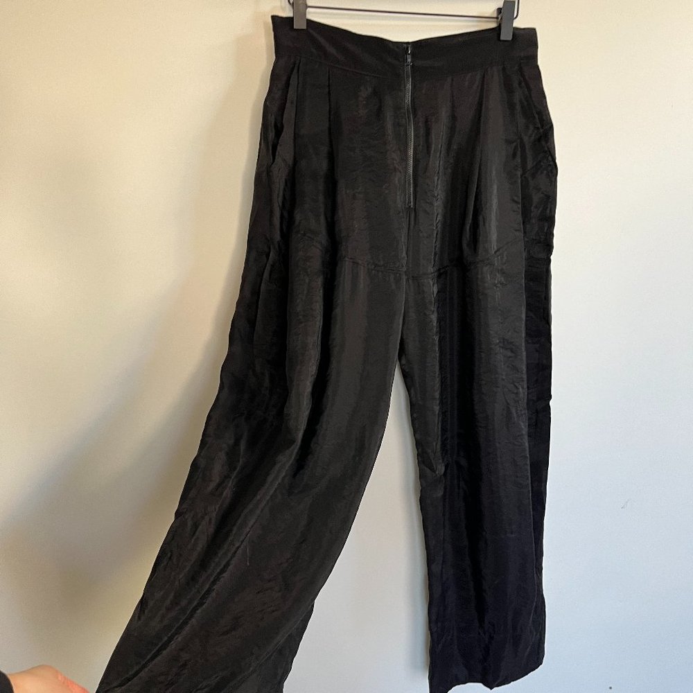 Rachel Comey Bandini Pant Black Wide-Leg Zip Front Size 6